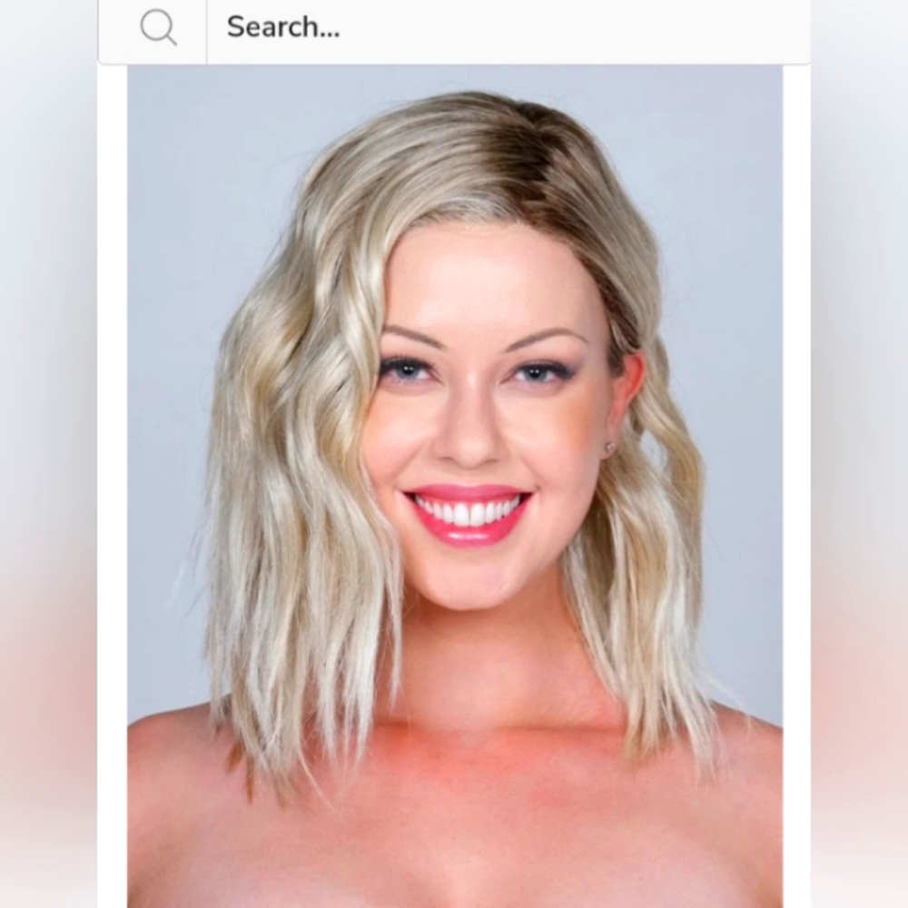 Belle Tress wig in the Color Tres Leches Blonde